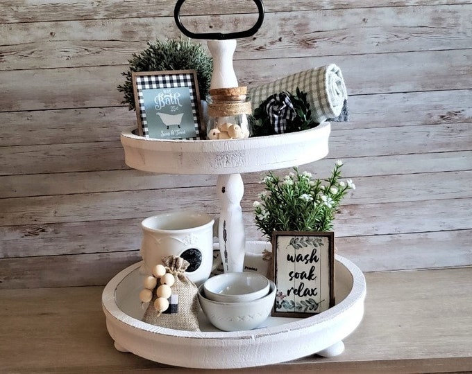 Tiered Tray Farmhouse Bathroom Mini Set of 5 Bowl Fillers /farmhouse