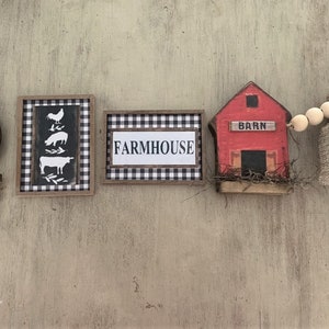 Tiered Tray Farm House Tiered Tray Fillers /Farmhouse gift/Rustic Country Decor/ image 4