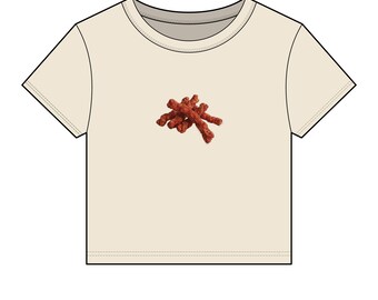 Spicy Snack Baby Tee, Vintage Food Graphic Shirt, Retro Crunchy Snack Tee, Funny Y2K Baby Tee