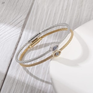 Cz cable bracelet