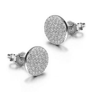 Flat Pave stud earrings