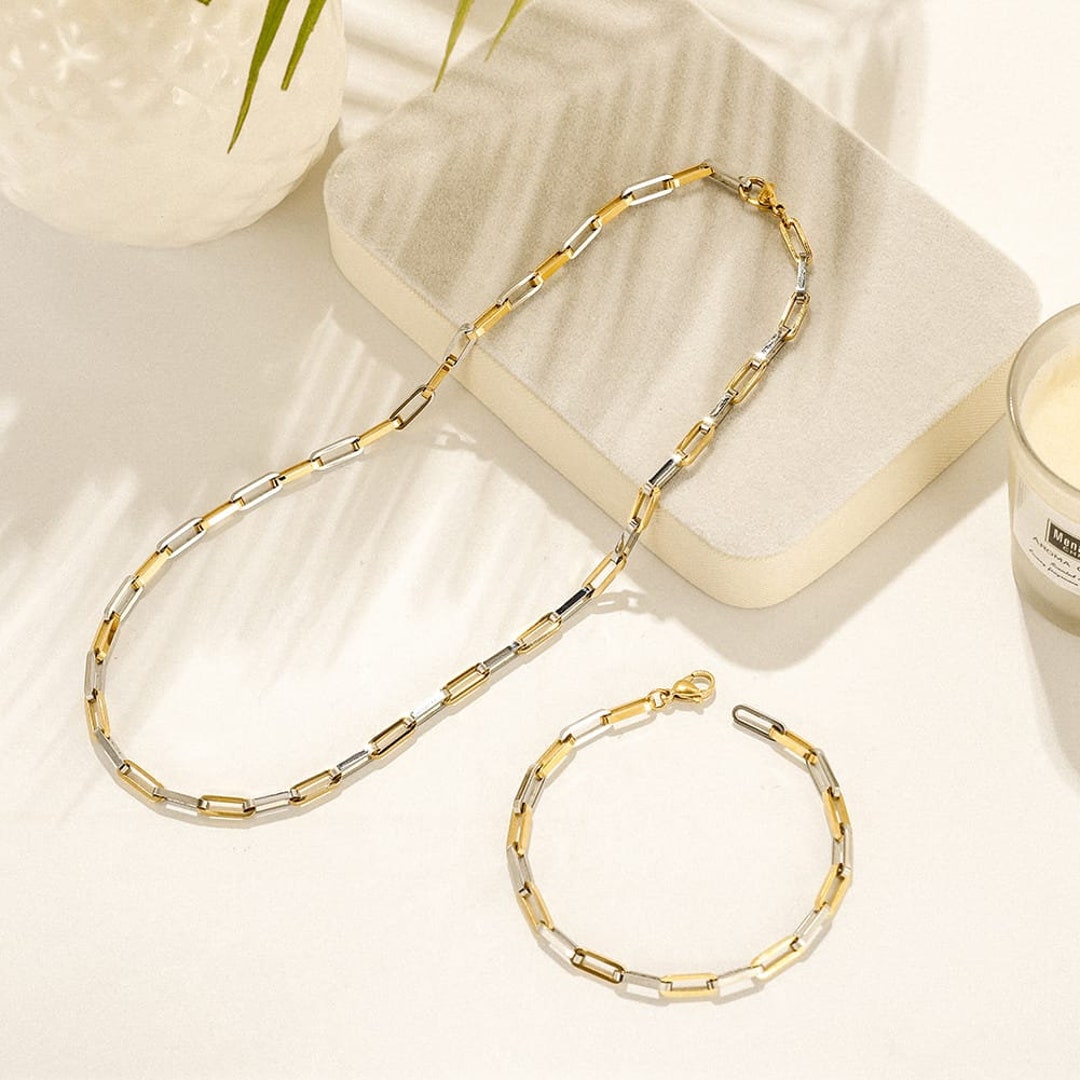 Tori Two Tone Coin Necklace main image 1