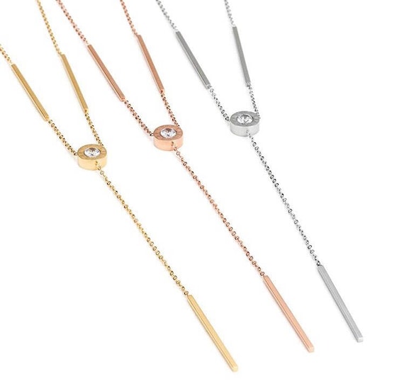 Y Neck Lariat Necklace