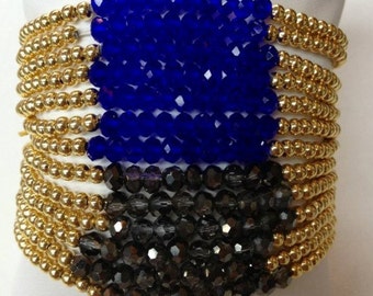 14K gold filled 4mm beads with 4mm glass crystal beads