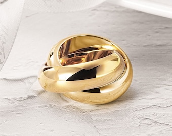 Chunky double band ring