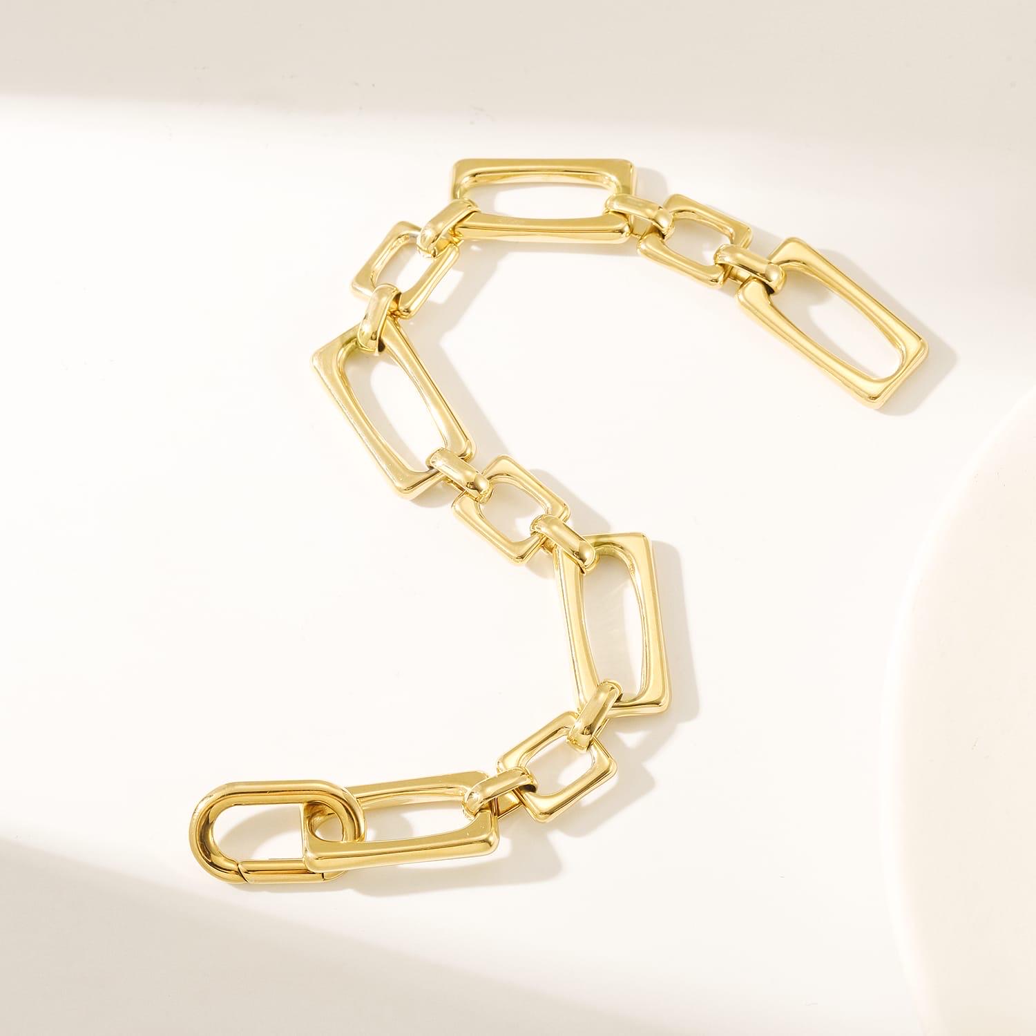 Square Link Bracelet - Etsy