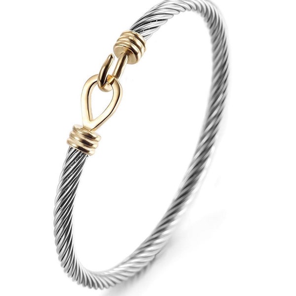 Hook cable bracelet