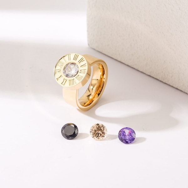 Interchangeable multi stone ring