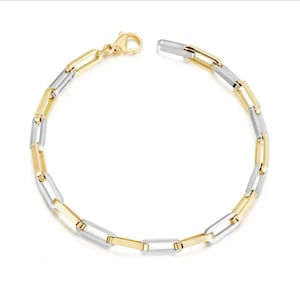 Two tone link bracelet
