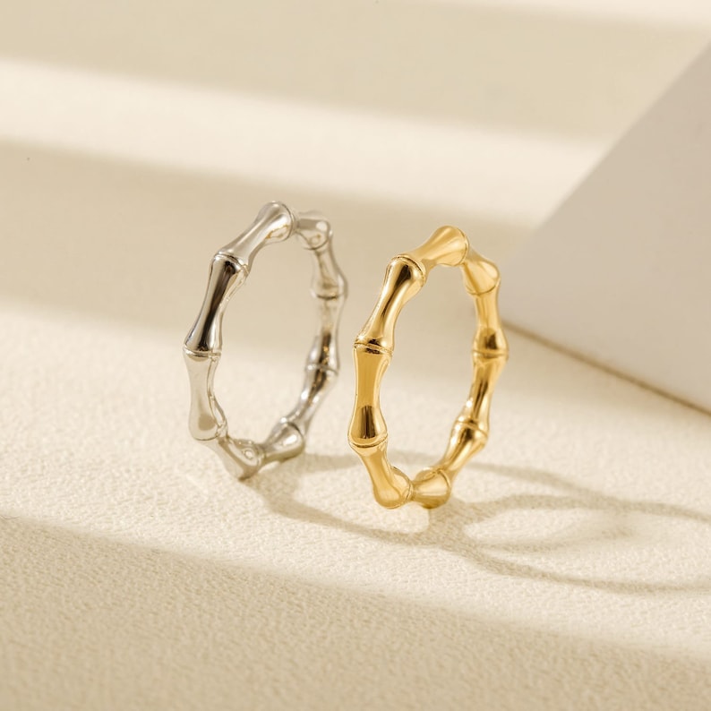Bamboo Texture Ring - Etsy