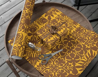 Cadeaupapier met Hawaïaanse quiltmotief | Rol cadeaupapier