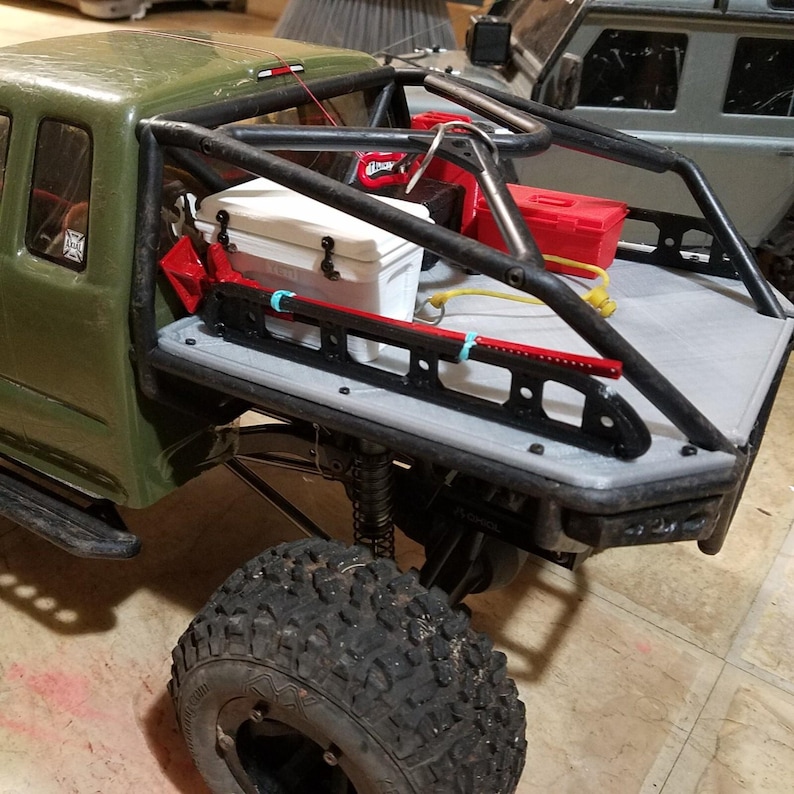 Rear Flatbed & Rail System upgrade for Axial SCX10 Honcho RC Crawler immagine 1