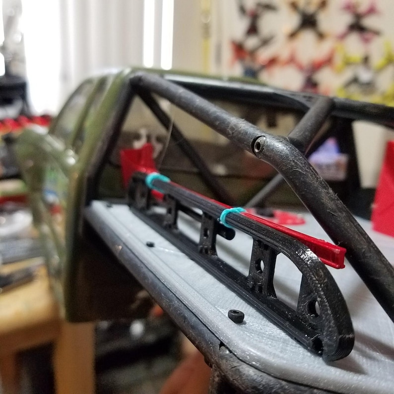 Rear Flatbed & Rail System upgrade for Axial SCX10 Honcho RC Crawler immagine 2