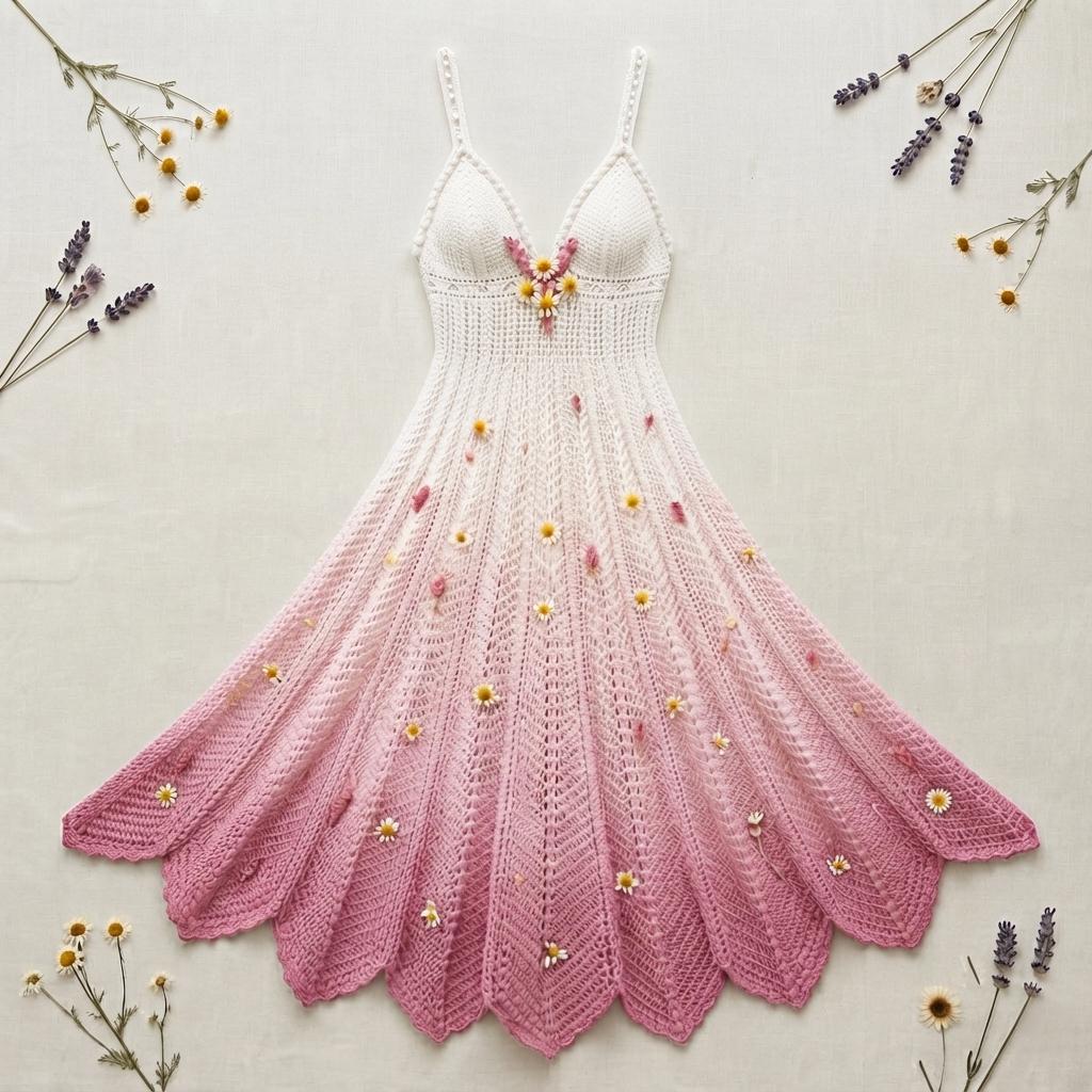 annoo crochet petal dress Ombre Skirt Crochet tutorial summer dresses for women bird Girl Dress:18-24 months