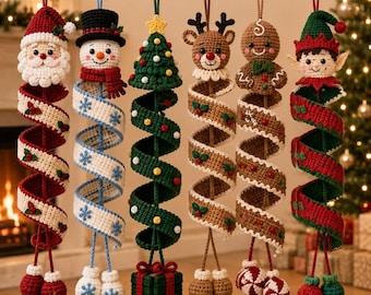 Christmas Spiral Hanger Crochet Pattern Bundle (PDF Digital Download)