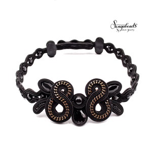 Black choker necklace. Black necklace. Choker necklace. Choker. Soutache necklace. Soutache jewelry. Soutache necklace. Handmade necklace.