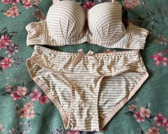 Striped Bra and Panty Sets