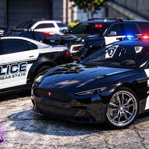 Paquete de vehículos policiales | 6 coches de policía compatibles con FiveM | Vehículos que se ajustan a la ambientación del juego | Diseños personalizados | Paquete para juegos de rol