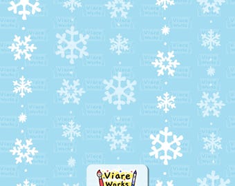Seamless Stripes Snowflake Pattern (Digital Download)