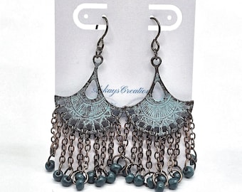 Colorful Gypsy Chic Earrings — Boho Dangle Statement Accessories