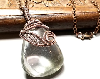 Luxury Garden Quartz Necklace – Lodolite Crystal Pendant