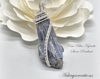 Handcrafted Blue Kyanite Necklace – Raw Crystal Pendant for Calm and Clarity