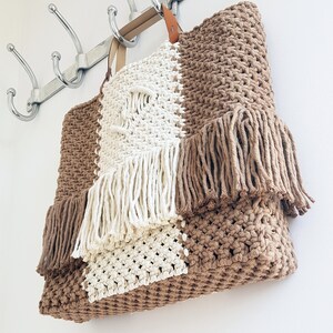 Macramé boho shopper bag pattern PDF image 3