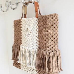 Macramé boho shopper bag pattern PDF image 2