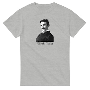Camiseta con retrato de Nikola Tesla, ingeniero / Pionero de la ingeniería eléctrica / Regalo STEM