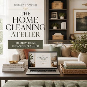 ADHD Cleaning Planner | Cleaning Web App | HTML Template | Home Reset & Declutter Checklist | Printable 4 Sizes, Editable | Produk Digital