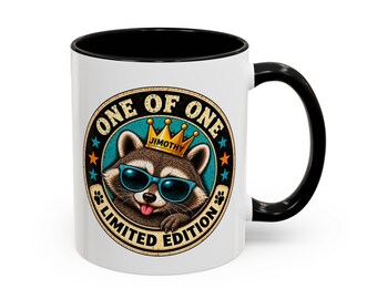 Jimothy Raccoon One of One Limited Edition Coffee Mug – Funny Gift