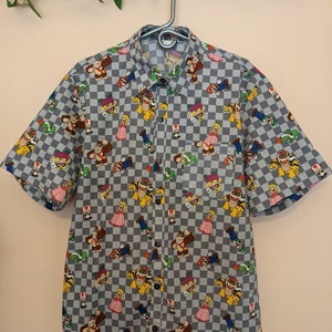 Super Mario Kart, Donkey Kong, Pokémon, Power Rangers, TMNT, Rocko, Hey Arnold, Batman Button Up Shirt w/ Pocket 100% Licensed Cotton image 4