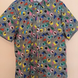 Super Mario Kart, Donkey Kong, Pokémon, Power Rangers, TMNT, Rocko, Hey Arnold, Batman Button Up Shirt w/ Pocket 100% Licensed Cotton image 7