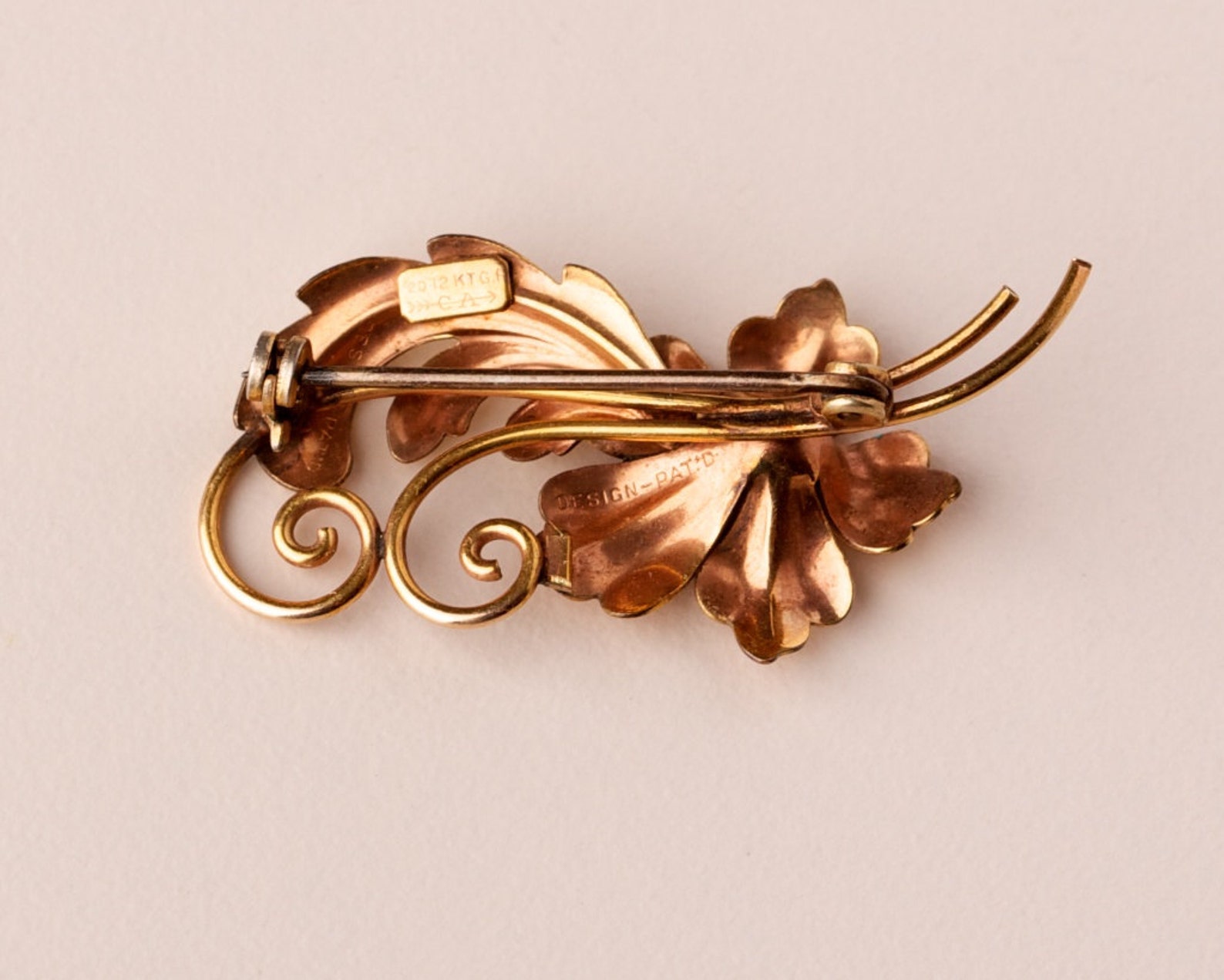 Vintage 14kt Gold Filled Floral Brooch Gold Brooch Floral Etsy