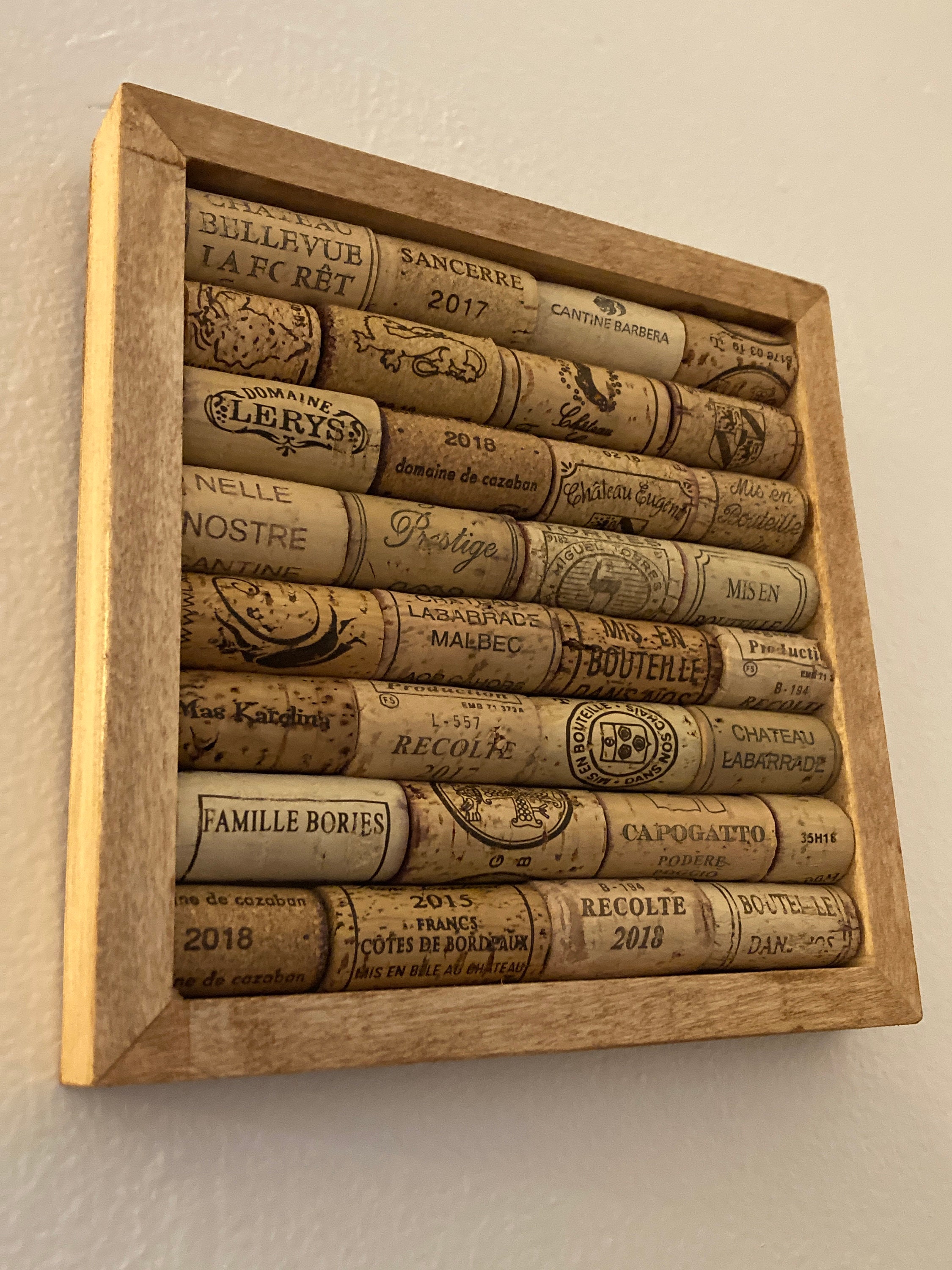 Wine Cork Notice Board 8x8 Inches Pin Board Photo Wall Etsy Canada