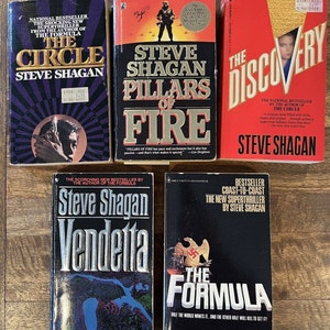 Lot of 5 STEVE SHAGAN Paperback Novels The Circle Vendetta The Discovery