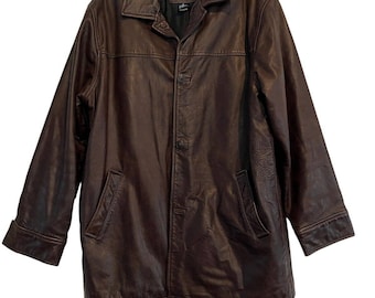 Classic Gap Men's Black Leather Jacket - Immaculate Classic Gap Men's Black Leather Jacket - Immaculate
