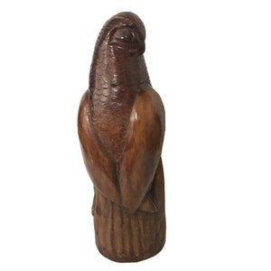 Vintage Large Hand Carved Handmade Wooden Pigeon Statue Bird Rustic