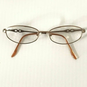 MARCHON M156 Womens Vintage Rose Gold Oval Rx Eyeglasses Frames 51-16-135