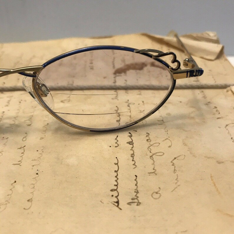 ZEITLOS Lunetterie Bleu Or ZL-3C vintage Lunettes Monture 90s ALLEMAGNE 50-18-135 image 2