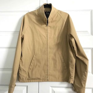 Vtg 1970s SEARS Sportswear Tan Perma-Prest The Mens Store Jacket Full Zip Sz 44