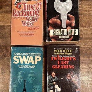 Vtg Lot of 2 WALTER WAGER Paperback Books Designated Hitter Swap etc