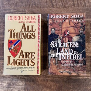 Vtg LOT of 2 Robert SHEA Paperback Books Novels Historical Fiction
