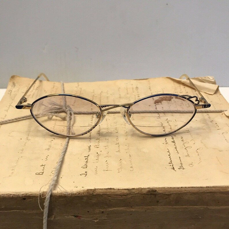 ZEITLOS Lunetterie Bleu Or ZL-3C vintage Lunettes Monture 90s ALLEMAGNE 50-18-135 image 1