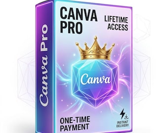 Acesso vitalício ao Canva Pro | Upgrade para conta Canva Premium | 100 GB de armazenamento | Modelos de design com IA ilimitados | Ativação digital rápida