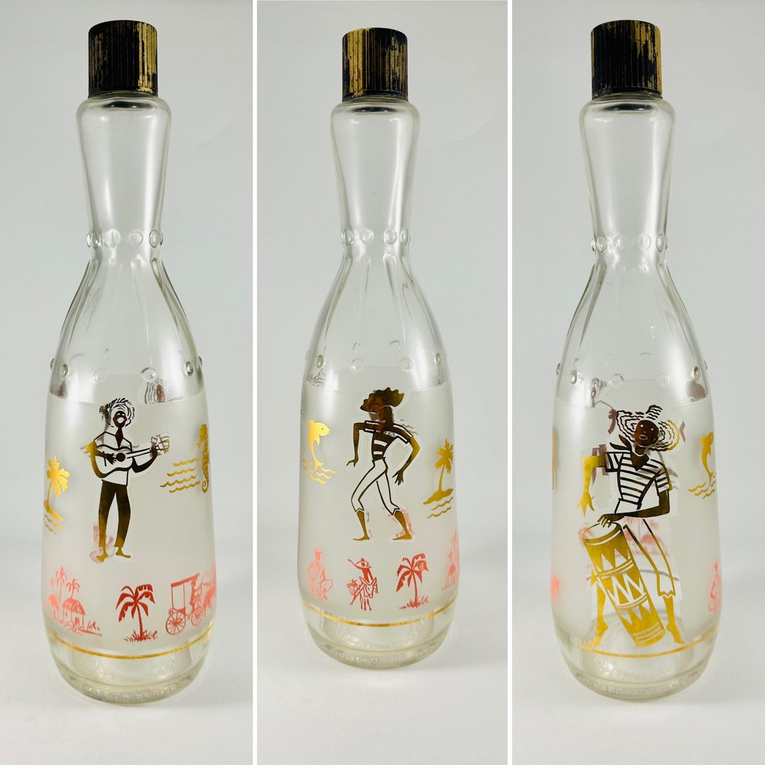 60s Libbey Caribbean Calypso Liquor Bottle Decanter Vintage Etsy