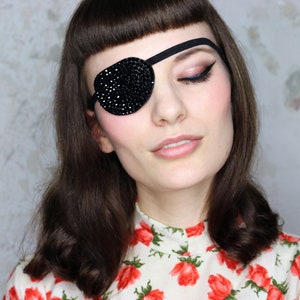 Eye Patch *Black Sparkle* - Rhinestones | Cosplay