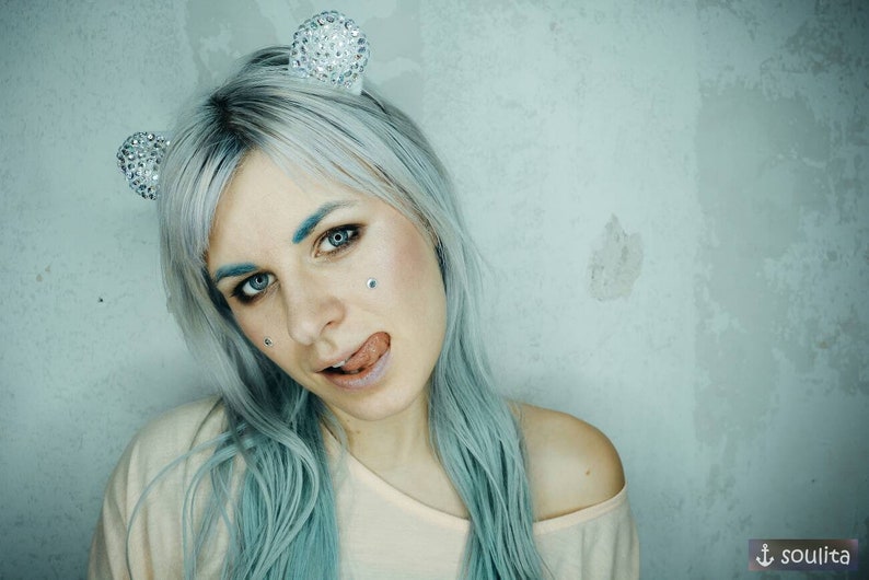 Fascinator Hair Circlet *Icy Cat* Shooting Accessory