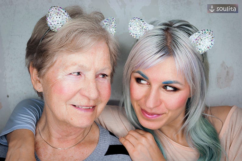 Fascinator Hair Circlet *Icy Cat* Shooting Accessory