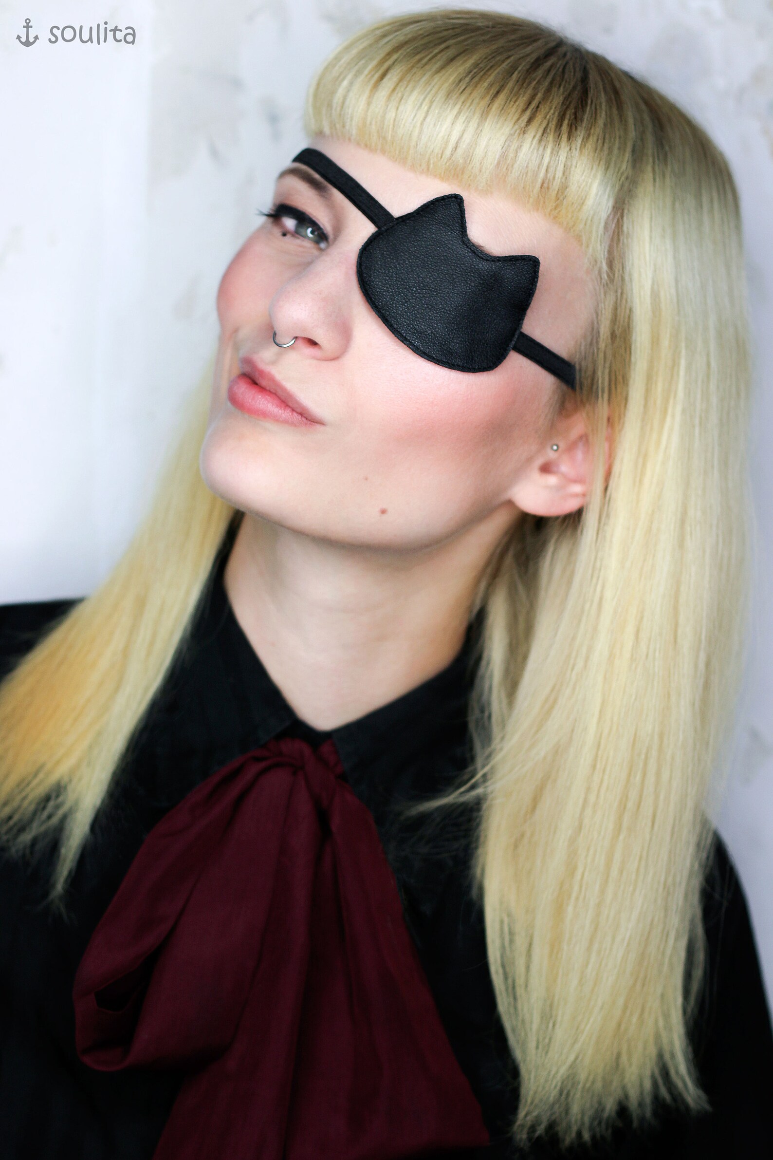 Augenklappe Black Cat Katze Leder Cosplay - Etsy.de